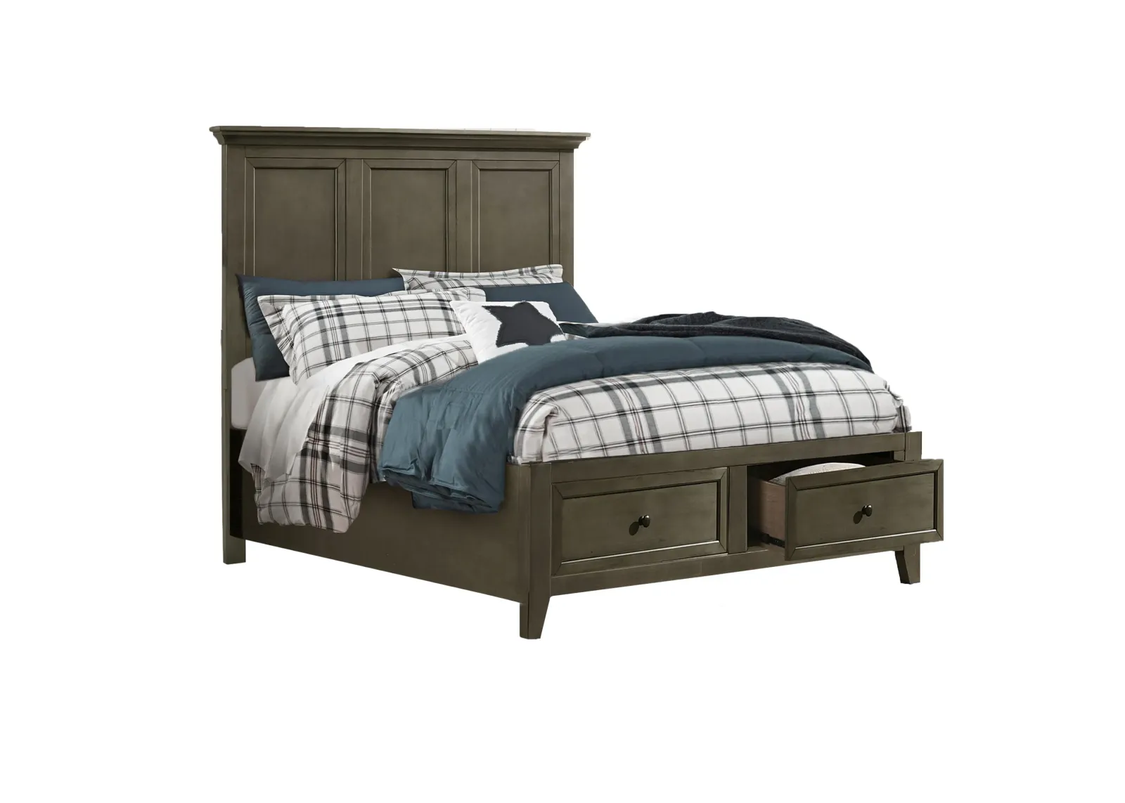 San Mateo Gray Full Storage Bed