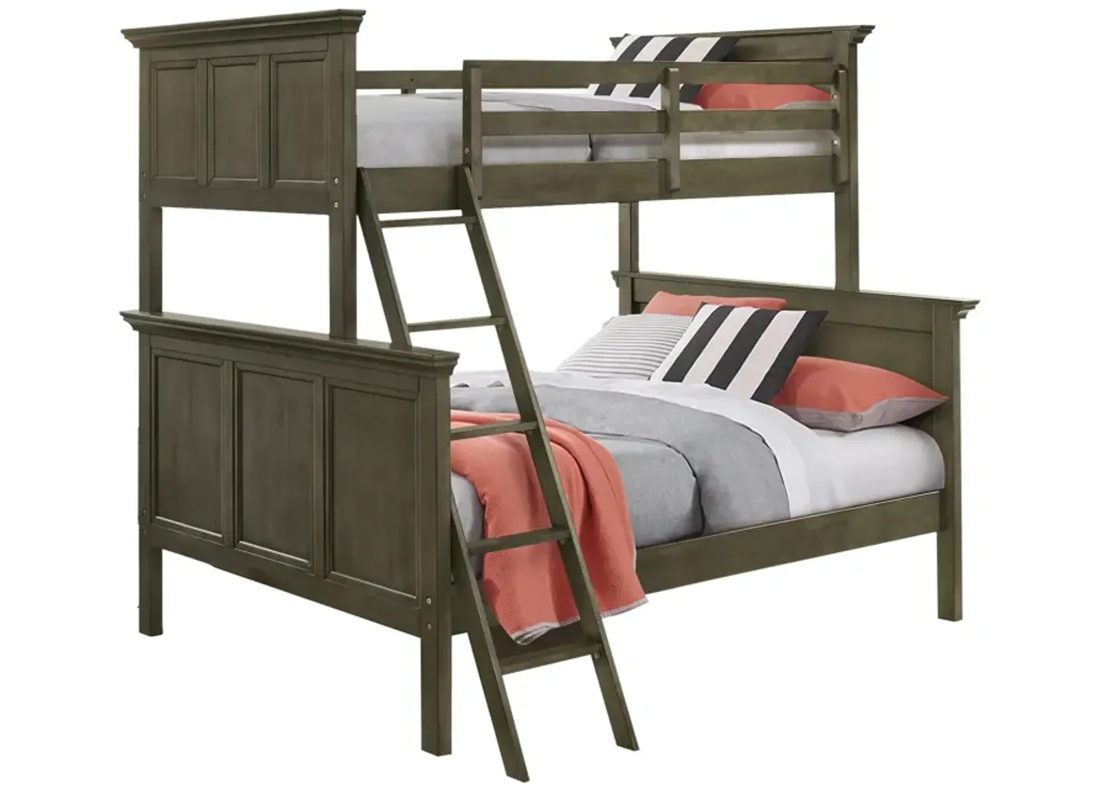 San Mateo Gray Twin Over Full Bunk Bed