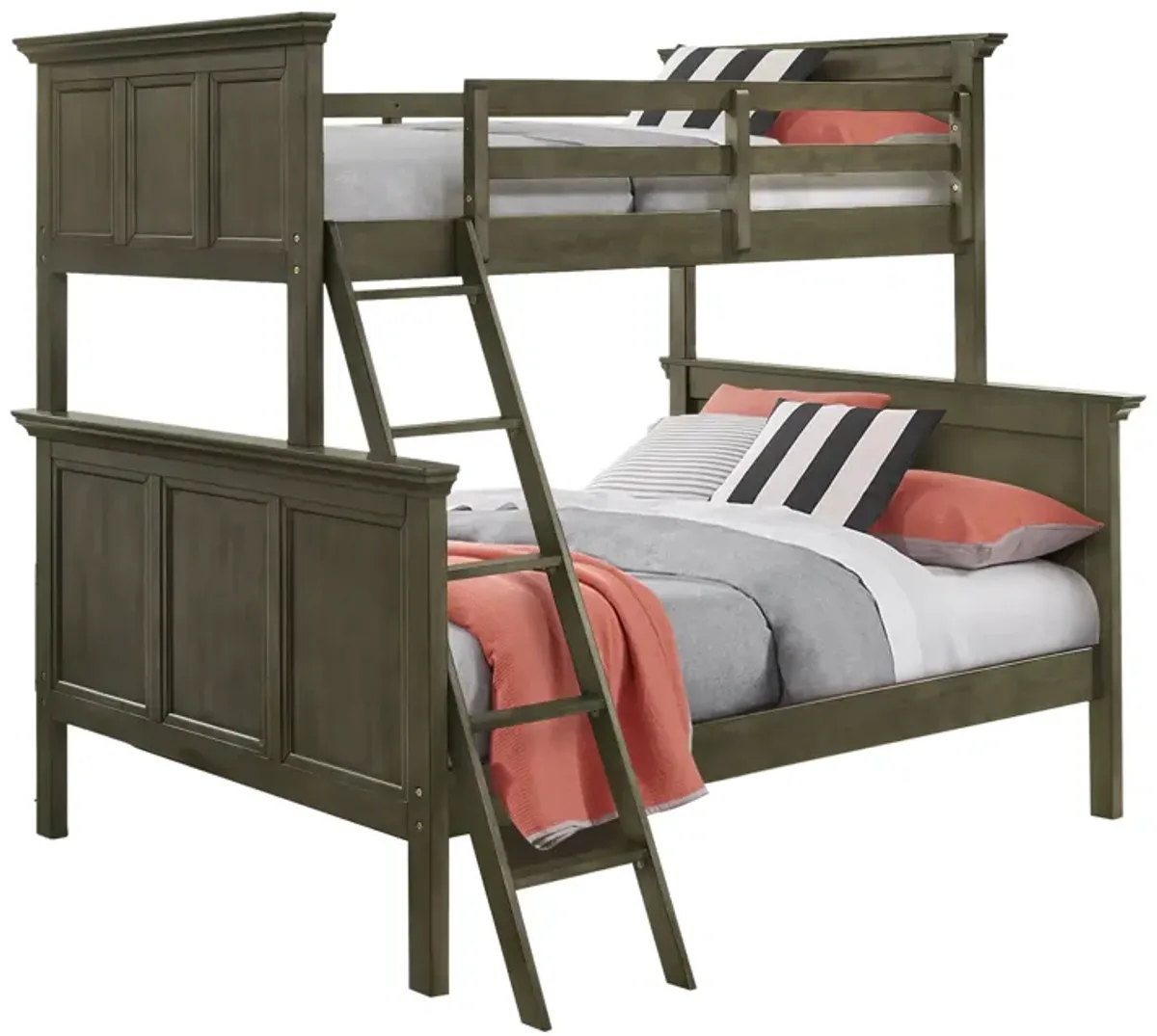 San Mateo Gray Twin Over Full Bunk Bed