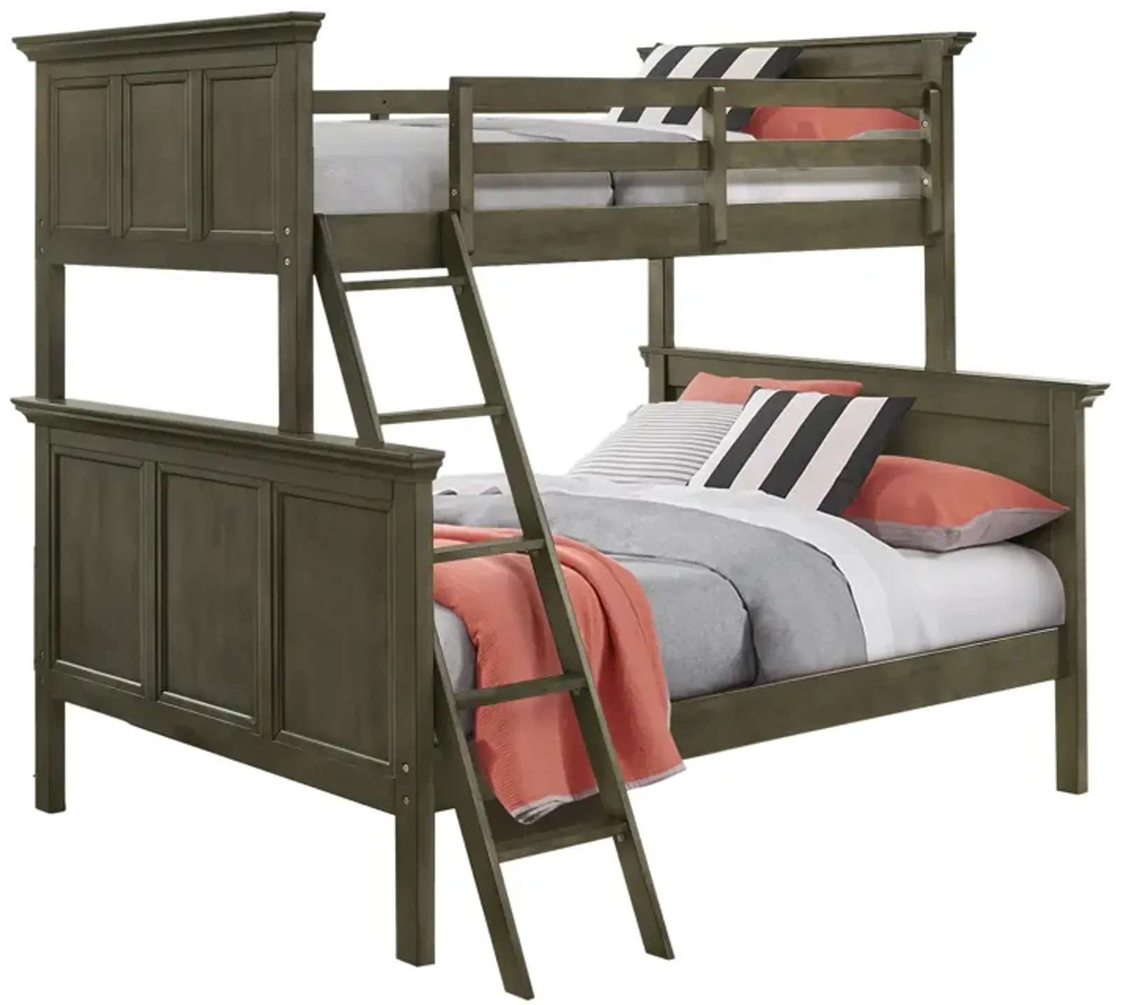 San Mateo Gray Twin Over Full Bunk Bed