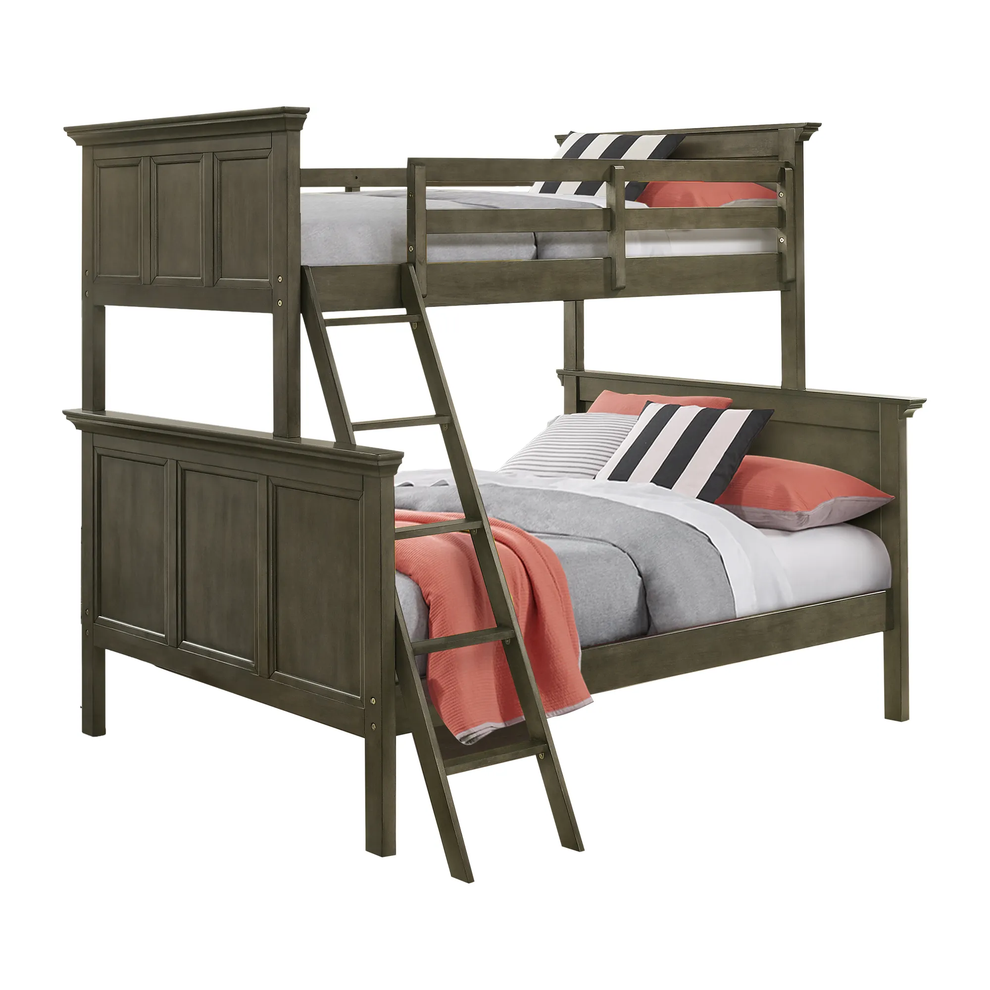 San Mateo Gray Twin Over Full Bunk Bed