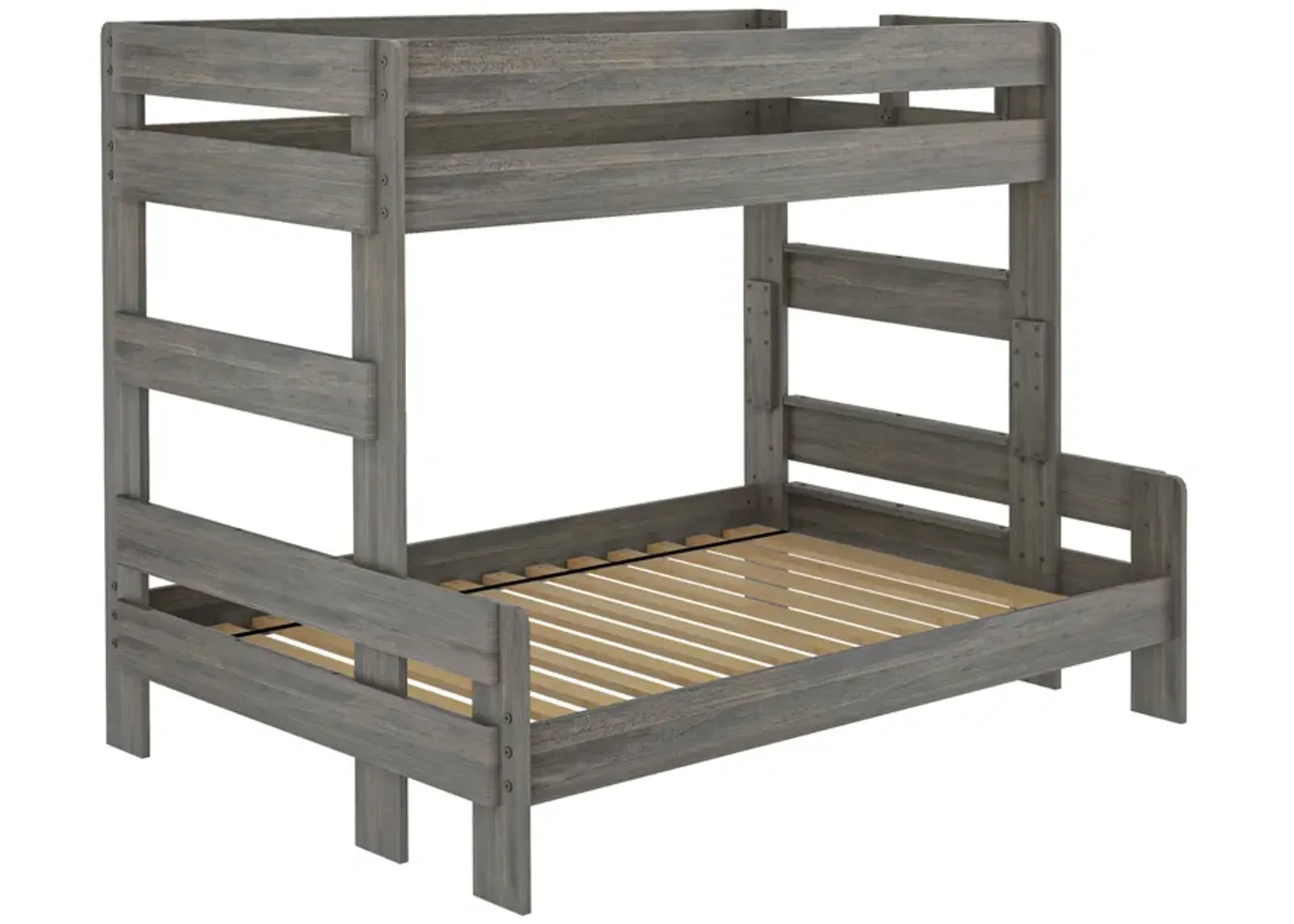 Rugged Driftwood Twin Over Full Bunk Bed