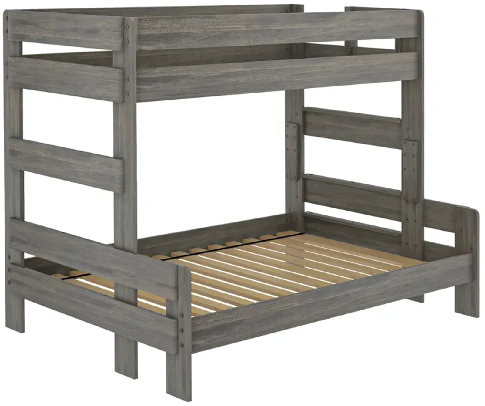 Rugged Driftwood Twin Over Full Bunk Bed