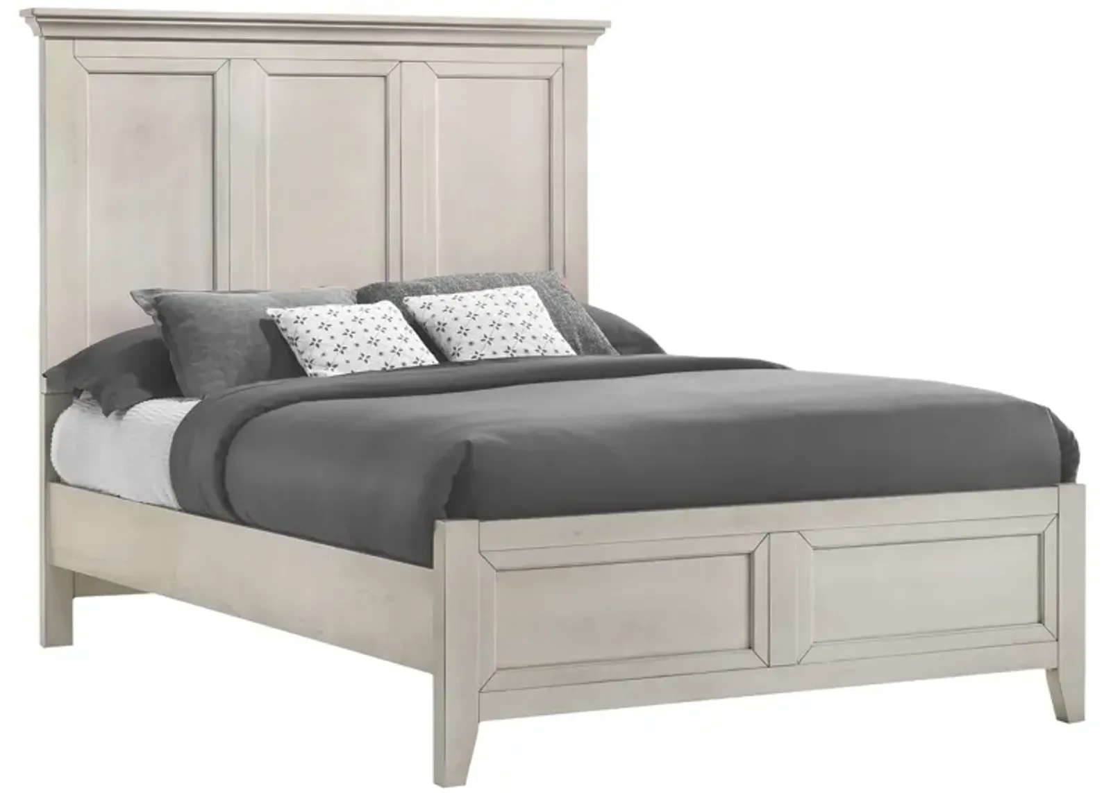 San Mateo White Full Panel Bed