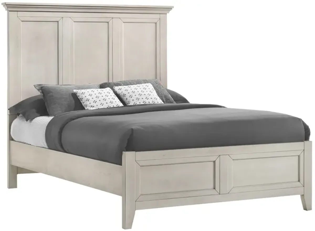 San Mateo White Full Panel Bed