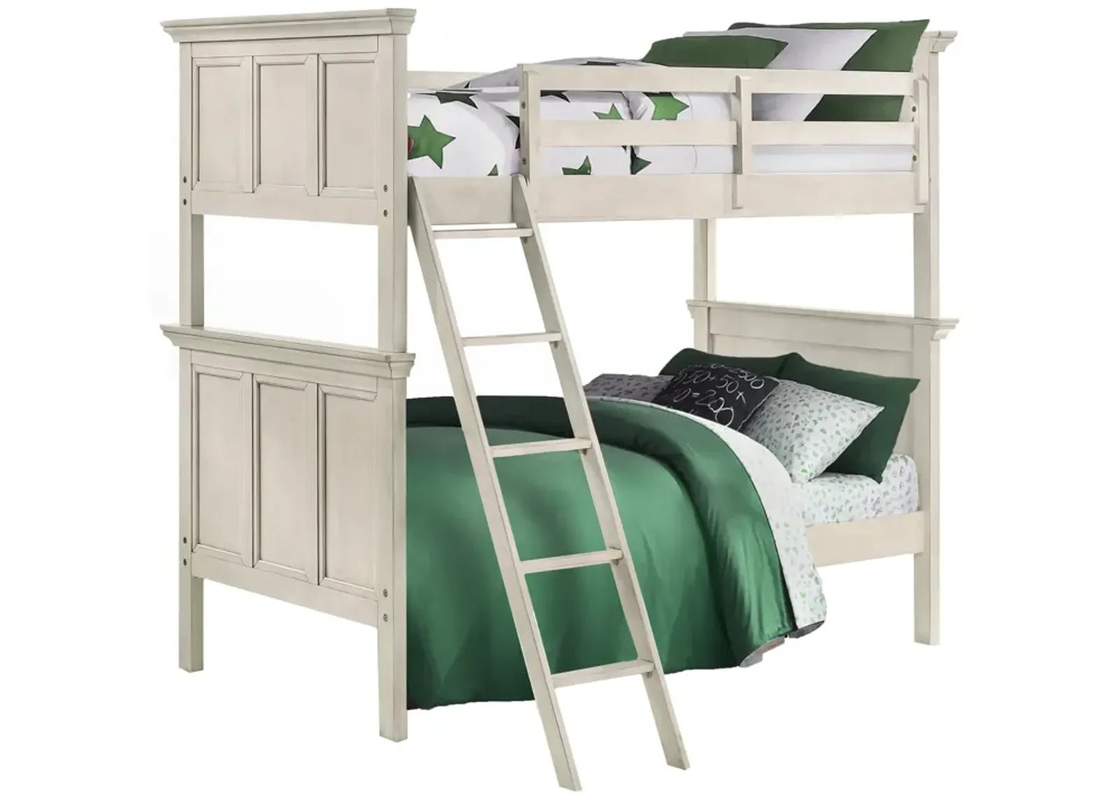 San Mateo White Twin Over Twin Bunk Bed