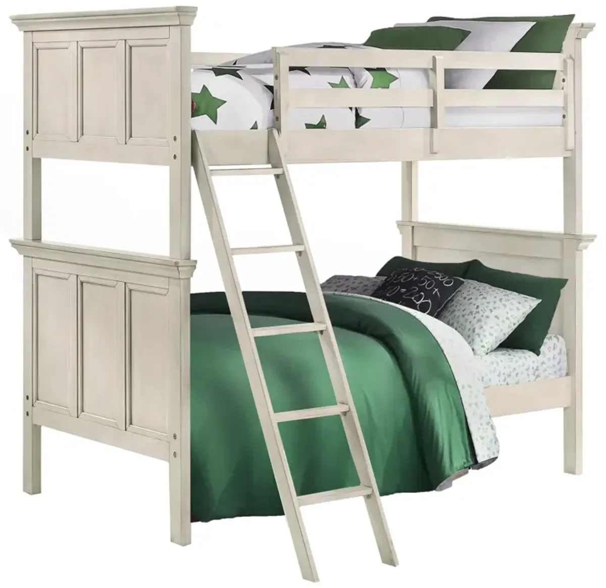 San Mateo White Twin Over Twin Bunk Bed