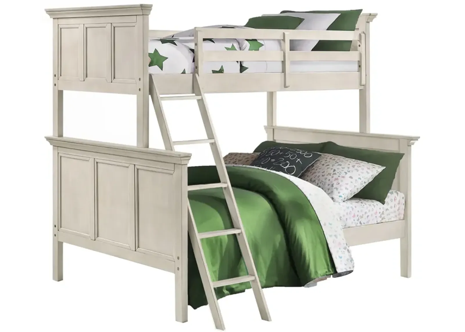 San Mateo White Twin Over Full Bunk Bed