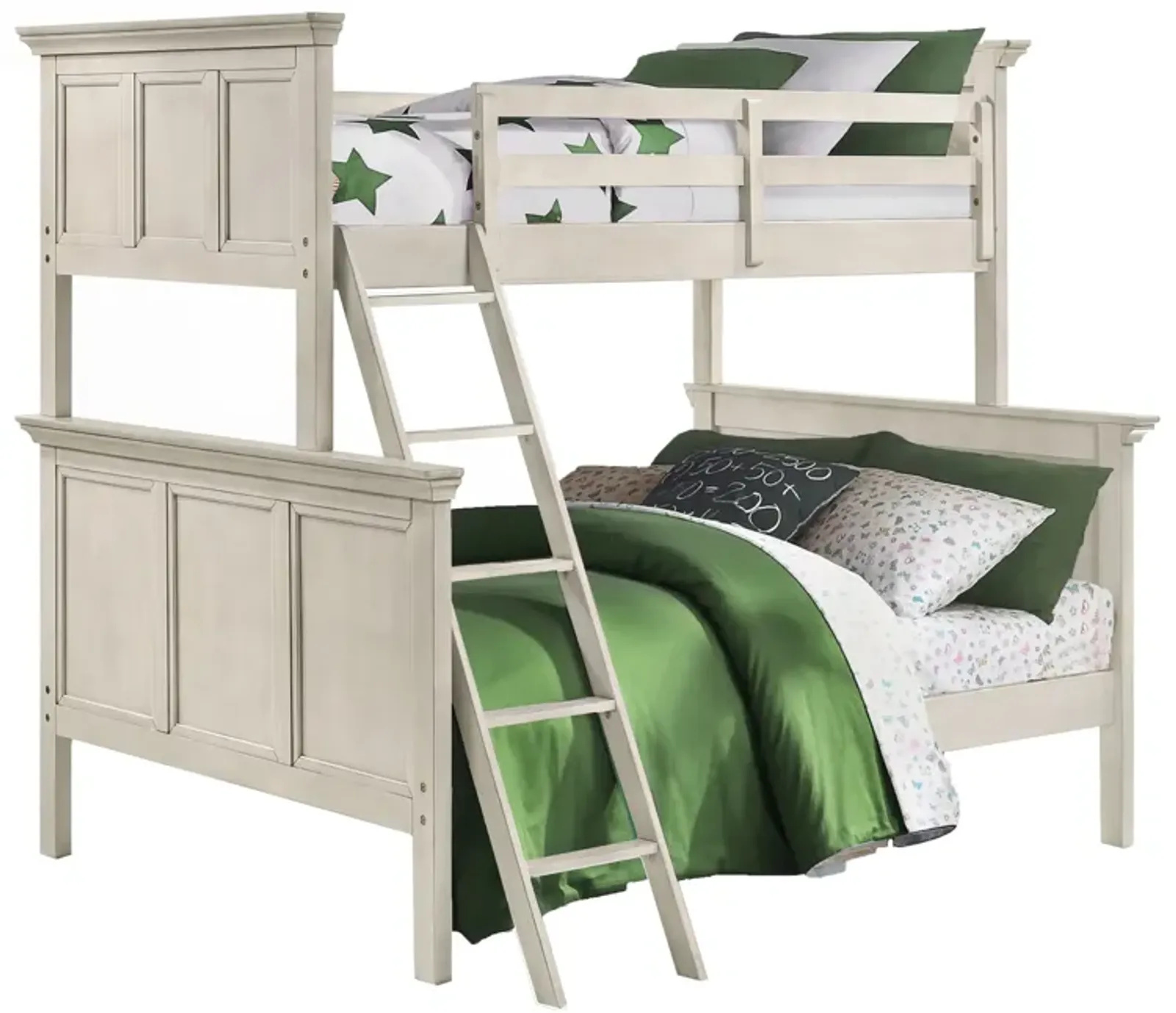 San Mateo White Twin Over Full Bunk Bed