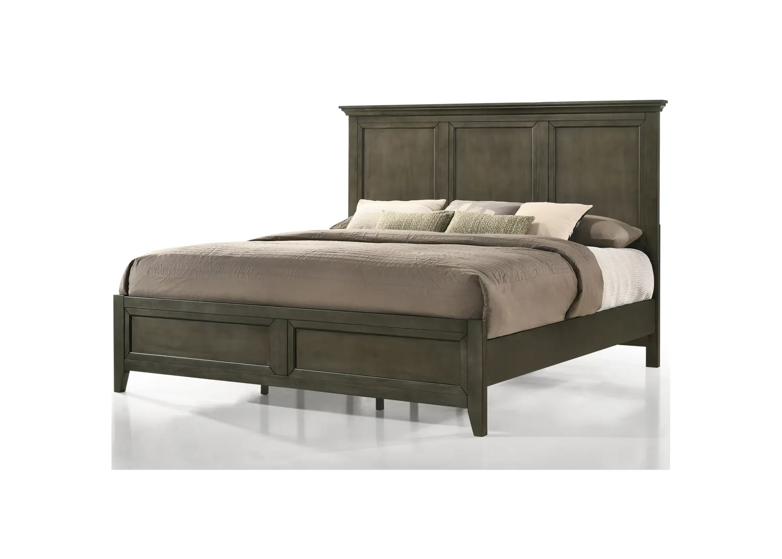 San Mateo Pewter Queen Panel Bed