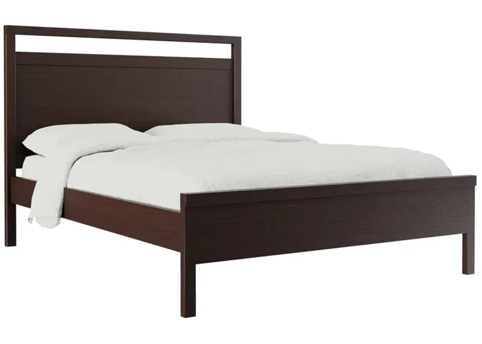 Solace Wild Walnut/Black Full Platform Bed