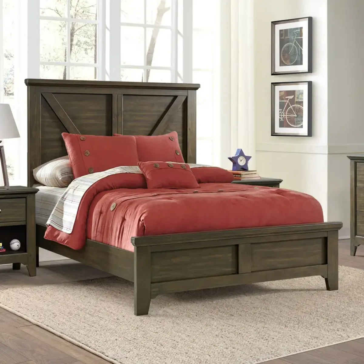 Tahoe River Rock Full Panel Bed