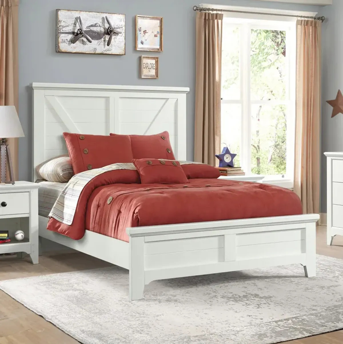 Tahoe Sea Shell Full Panel Bed
