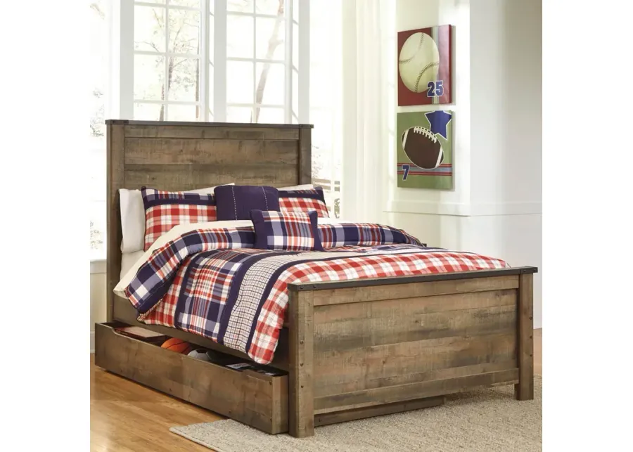 Trinell Youth Bedroom Full Panel Bed with Trundle