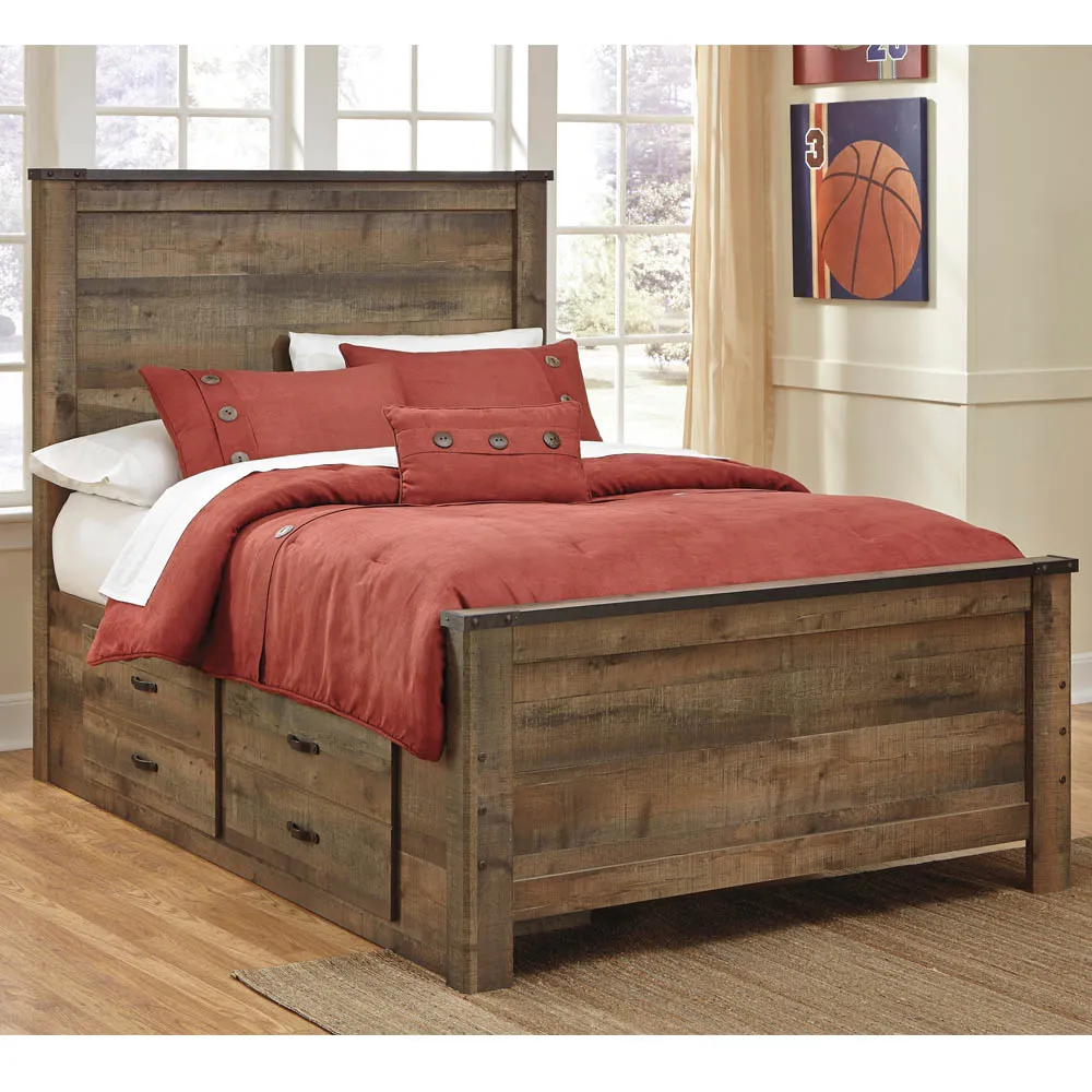 Trinell Youth Bedroom Full Panel Bed with Drawers