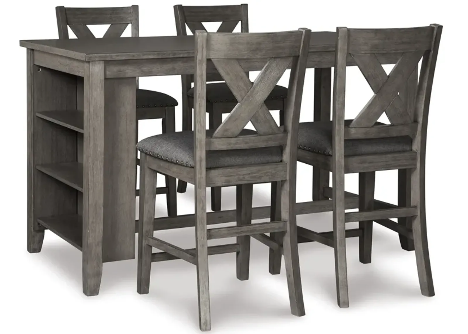 Caitbrook 5 Piece Dinette Set (Table with 4 Counter Stools)