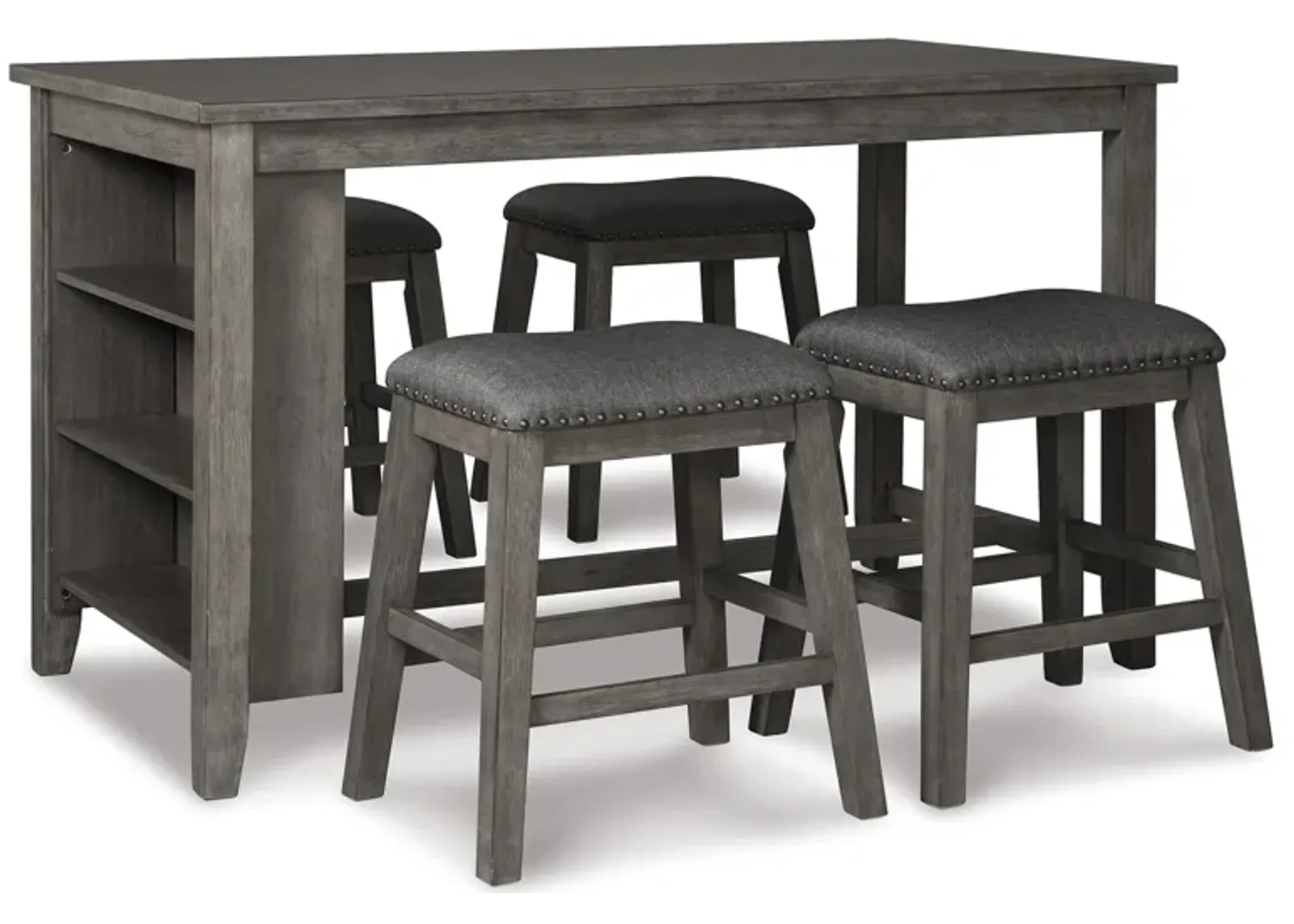 Caitbrook 5 Piece Dinette Set (Table with 4 Backless Stools)