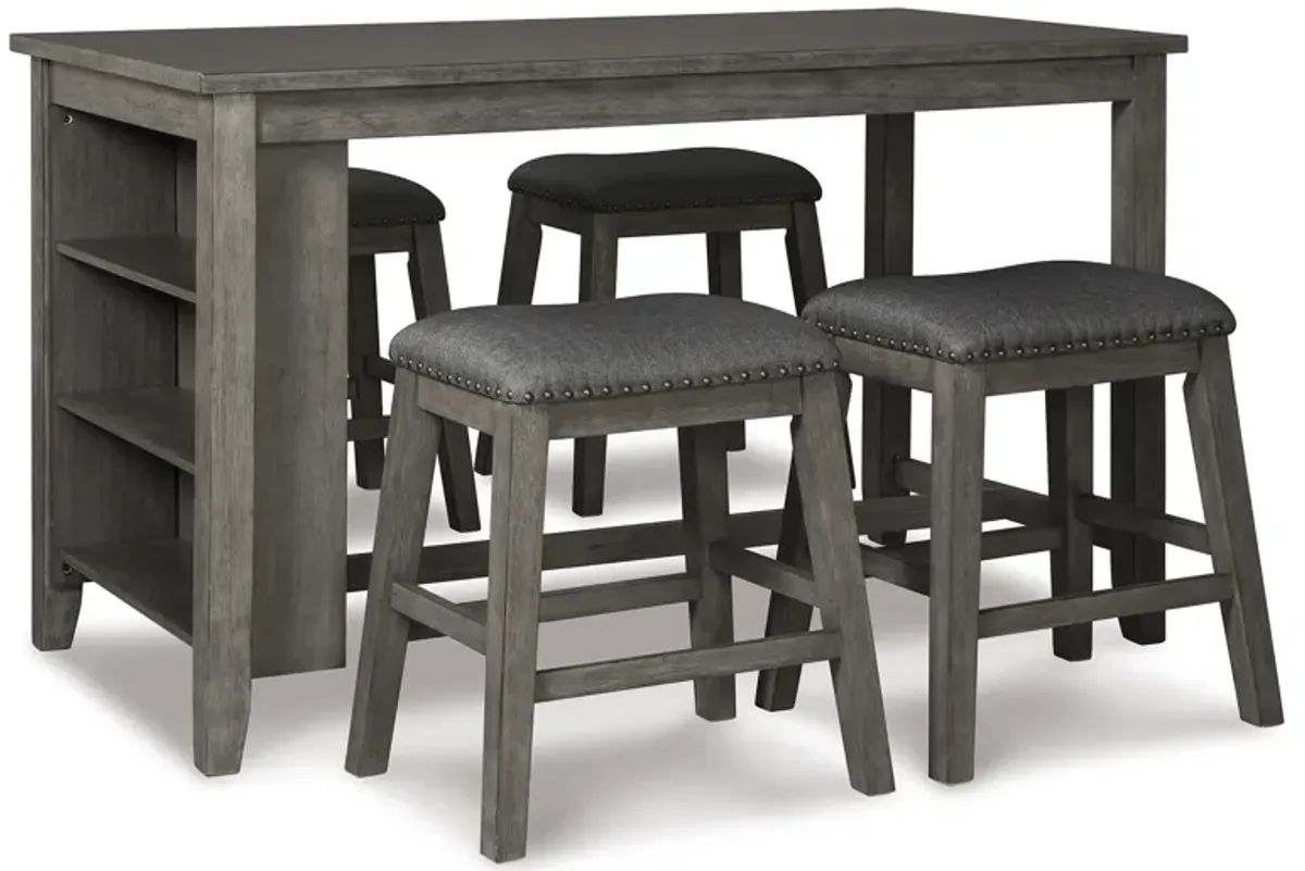 Caitbrook 5 Piece Dinette Set (Table with 4 Backless Stools)