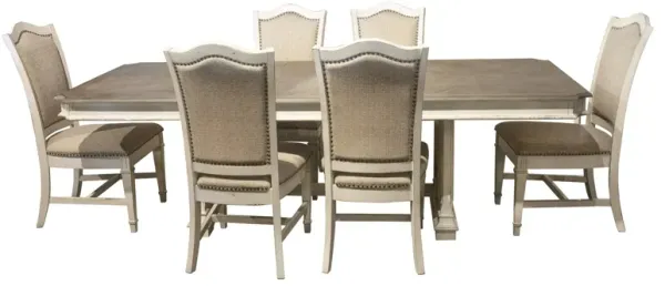 Abbey Park 7 Piece Dining Room (Table with 6 Upholstered Side Chairs)