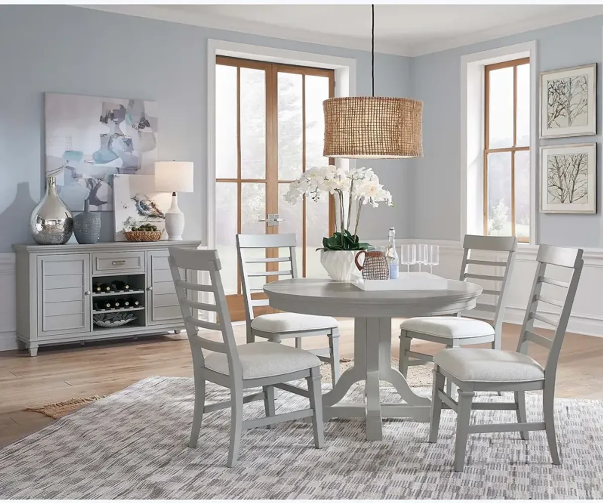 Charleston Gray 5 Piece Dining Set (Table with 4 Side Chairs)