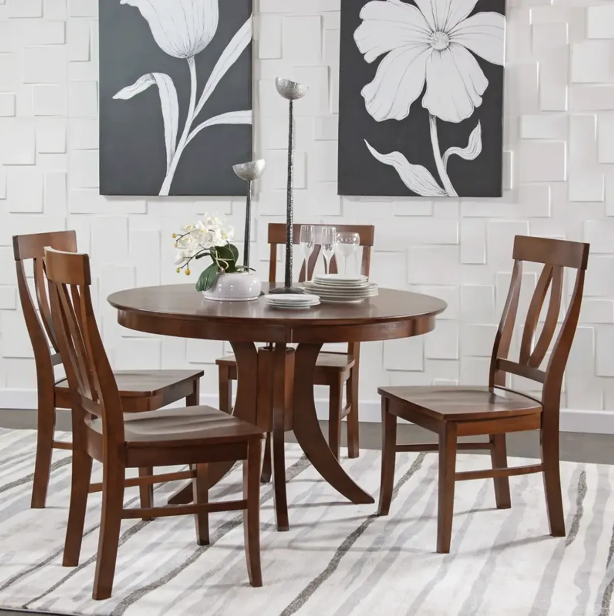 Cosmopolitan Espresso 5 Piece Set - Pub Table with 4 Verona Stools