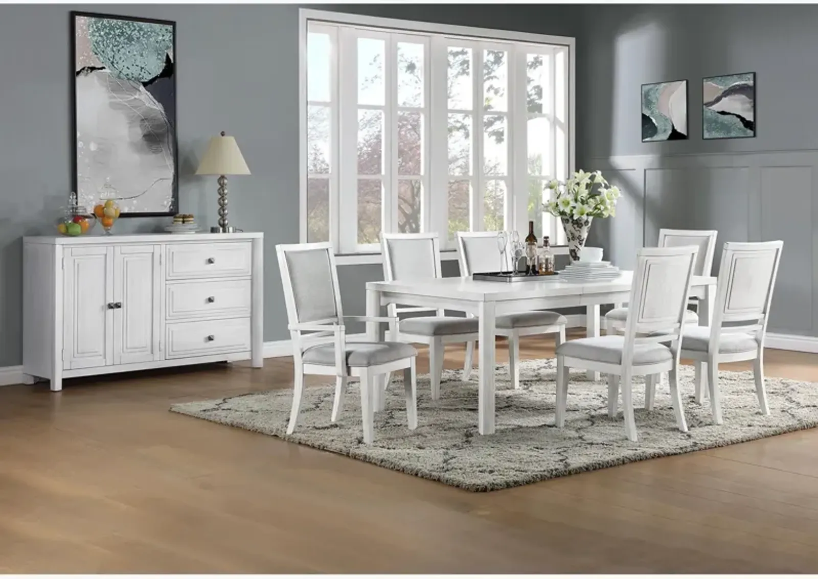 Crestone 7 Piece Dining Set (Table with 4 Side Chairs and 2 Arm Chairs)