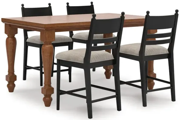 Country Manor Counter Table With 4 Stools 