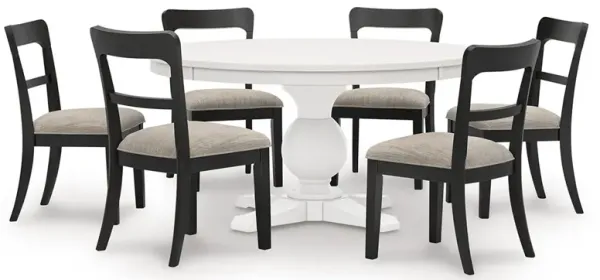 Country Manor Round Table with 6 Side Chairs