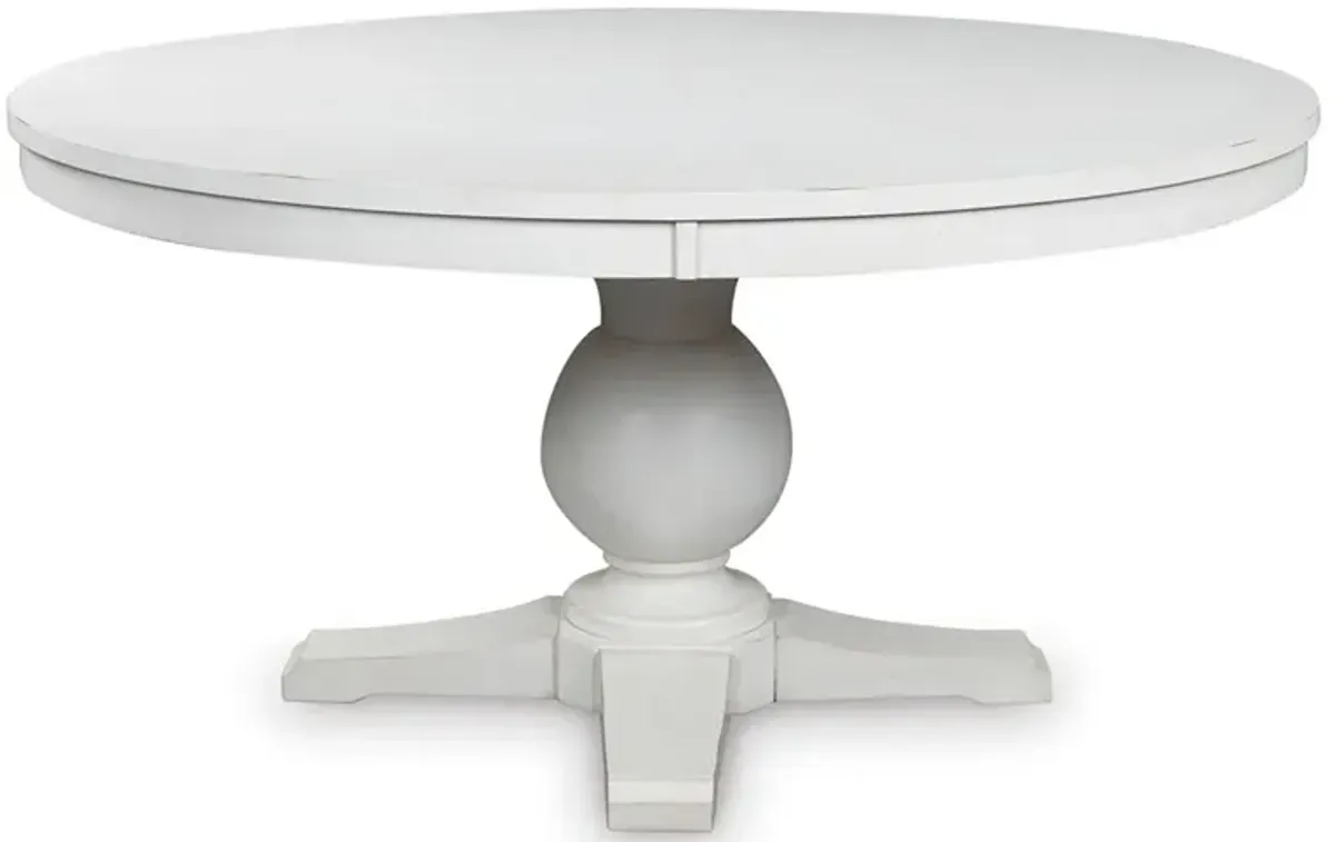 Country Manor Round White Table