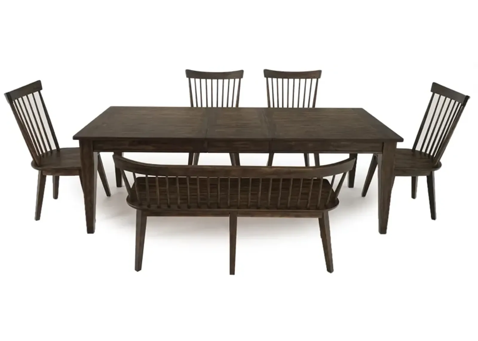 Midland Falls 6 Piece Dining Set (Table with 4 Side Chairs and Bench)