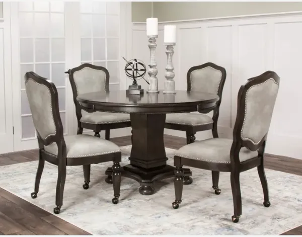 Faran Gray 5 Piece Game Table with 4 Chairs