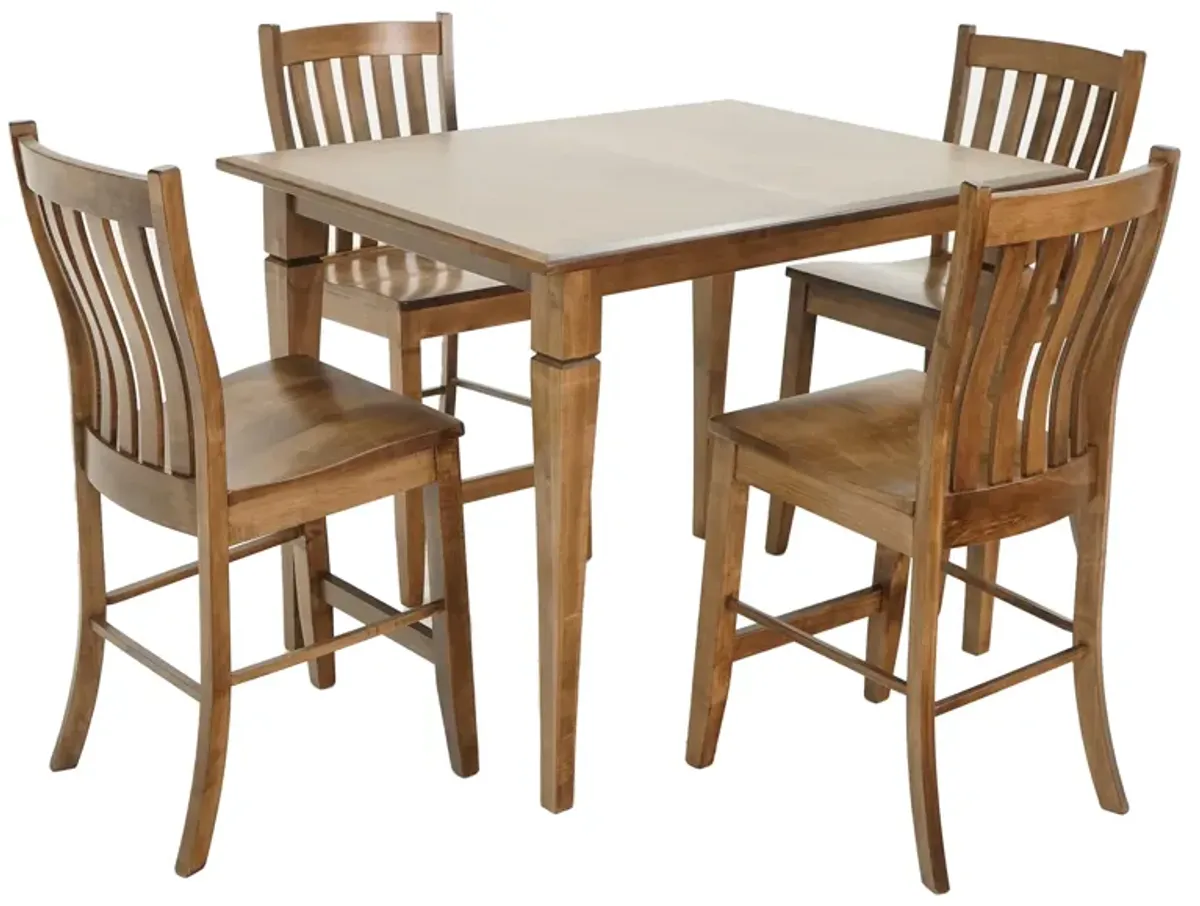 Bark 5 Piece Dining Set (Pub Table with 4 Stools)