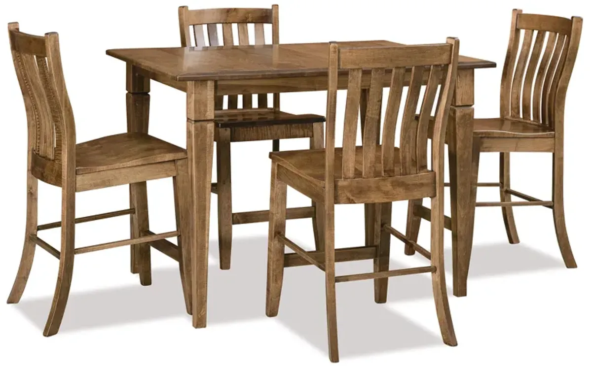 Bark 5 Piece Dining Set (Pub Table with 4 Stools)