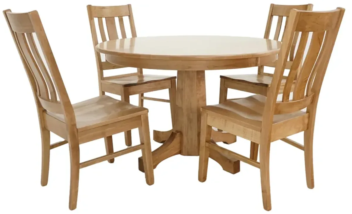 Cambridge Smokey Taupe 5 Piece Dining Set (Round Table with 4 Side Chairs)