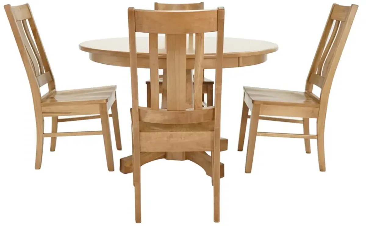 Cambridge Smokey Taupe 5 Piece Dining Set (Leaf Table with 4 Side Chairs)