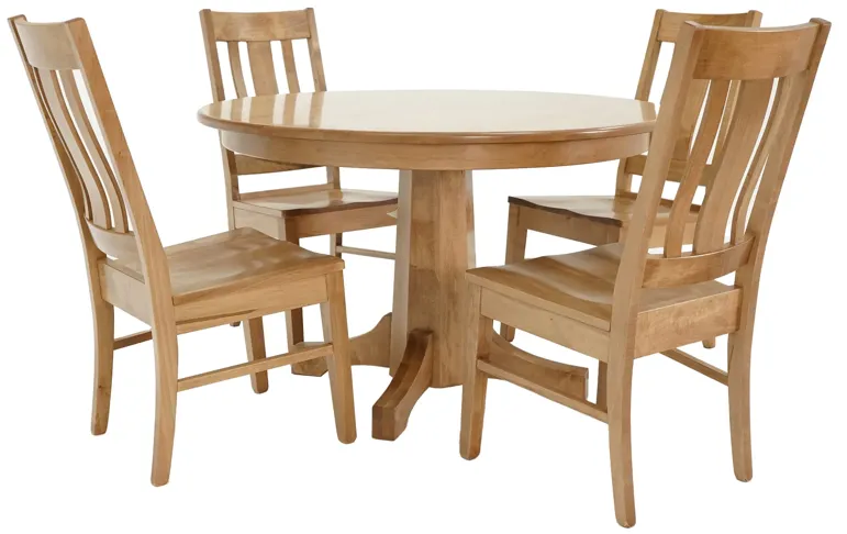 Cambridge Smokey Taupe 5 Piece Dining Set (Leaf Table with 4 Side Chairs)