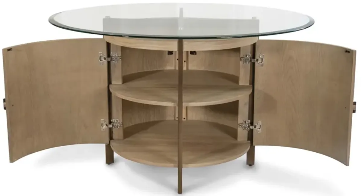 Rio Vista Round Glass Dining Table
