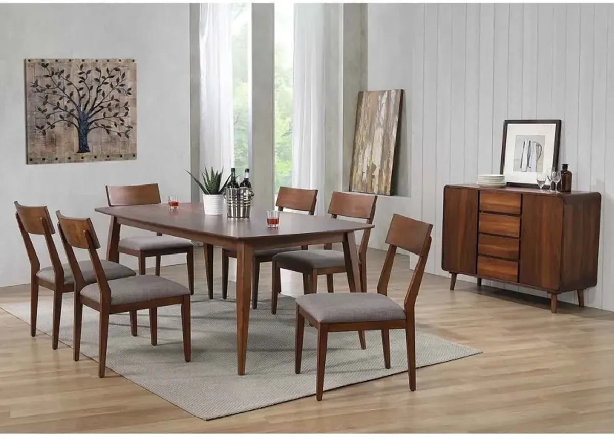 Mid-Century 7 Piece Dining Set (Rectangular Table with 6 Side Chairs)