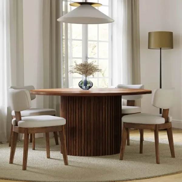 Ellington 5 Pc Dining Set (60" Table w/4 Tate Chestnut Side Chairs)