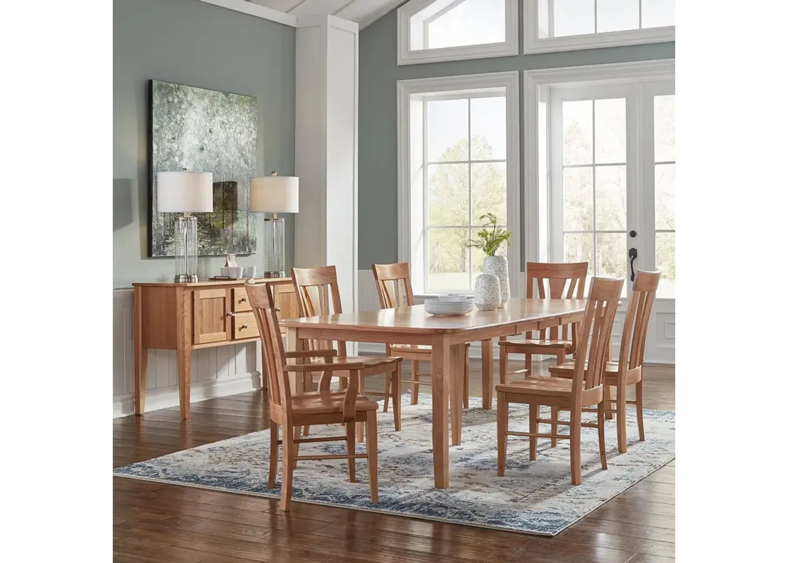 Amish Natural Cherry Dining Room Table