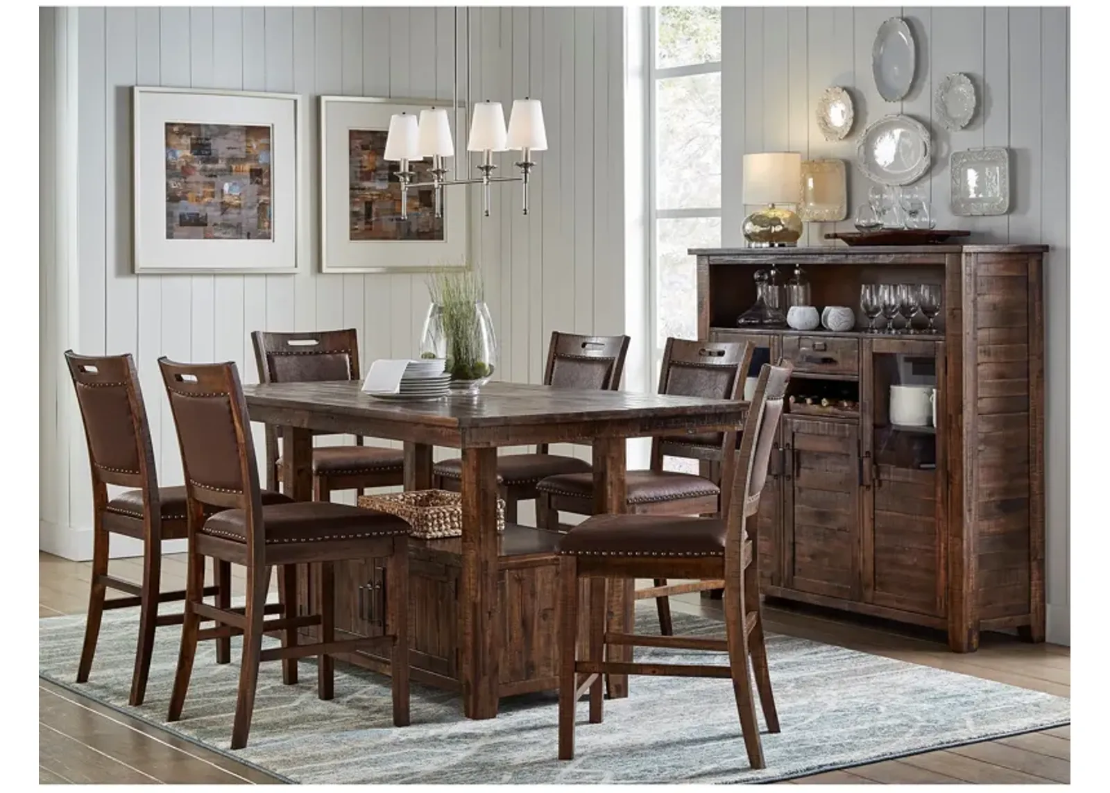 Aspen 7 Piece Pub Set (Pub Table with 6 Stools)