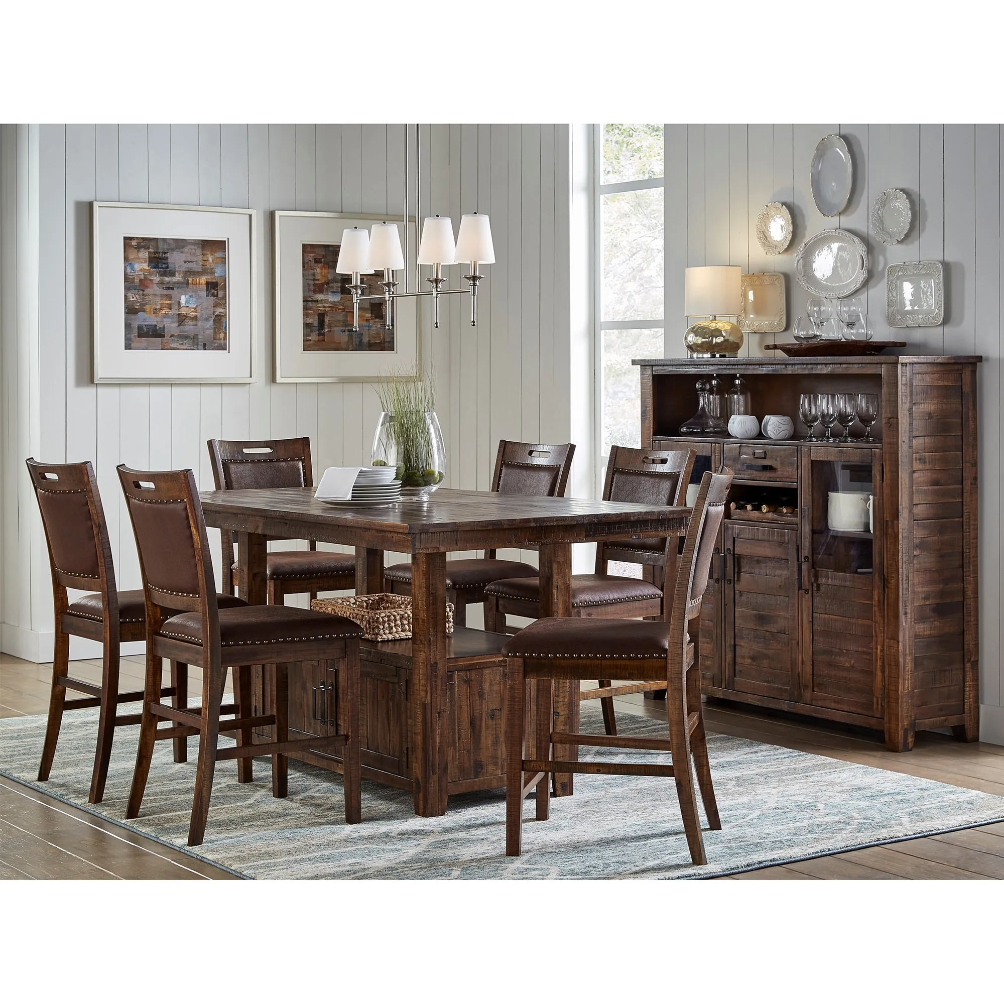 Aspen 7 Piece Pub Set (Pub Table with 6 Stools)