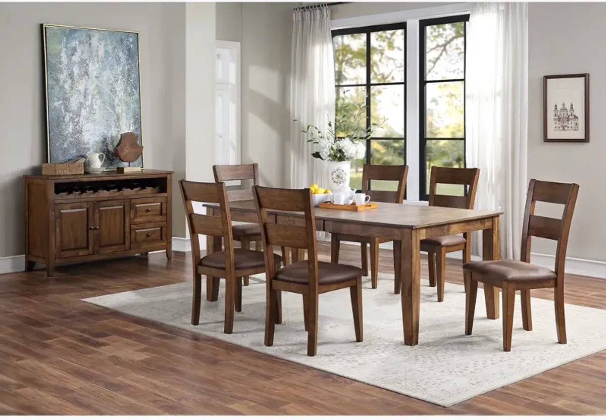 Nutmeg Mango 7 Piece Dining Set (Table with 6 Side Chairs)