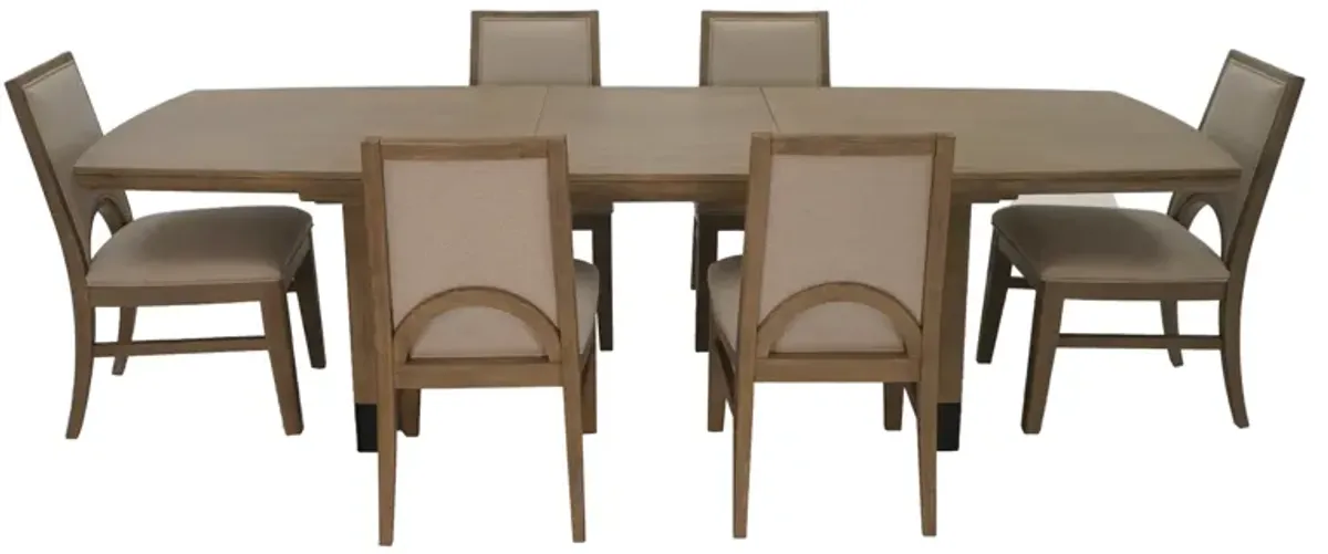 Tristan 7 Piece Set (Trestle Table with 6 Side Chairs)