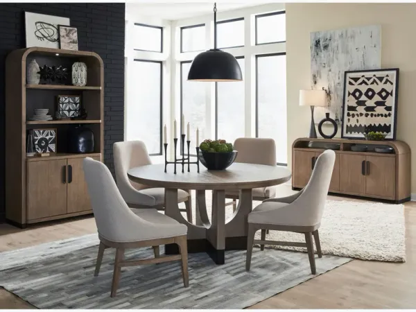 Tristan 5 Piece Set (Round Table with 4 Arm Chairs)