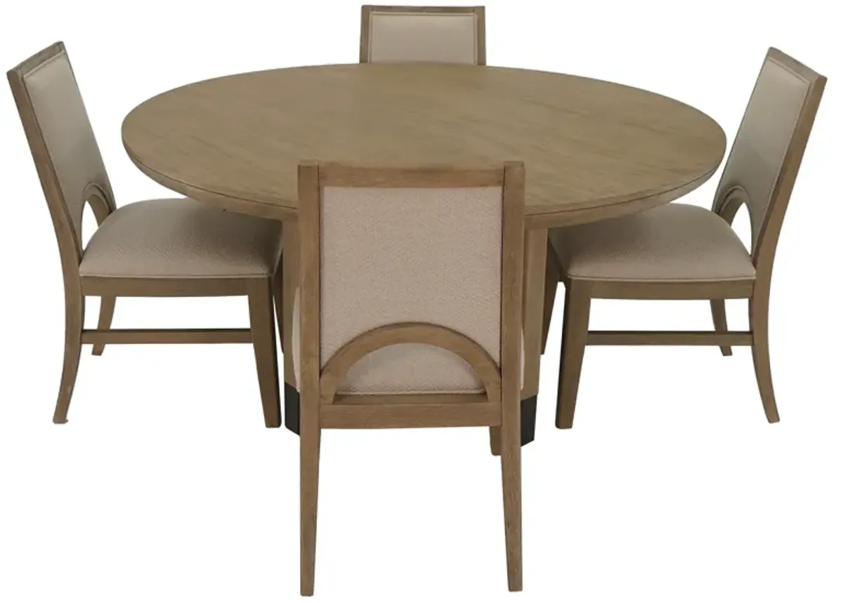 Tristan 5 Piece Set (Round Table with 4 Side Chairs)