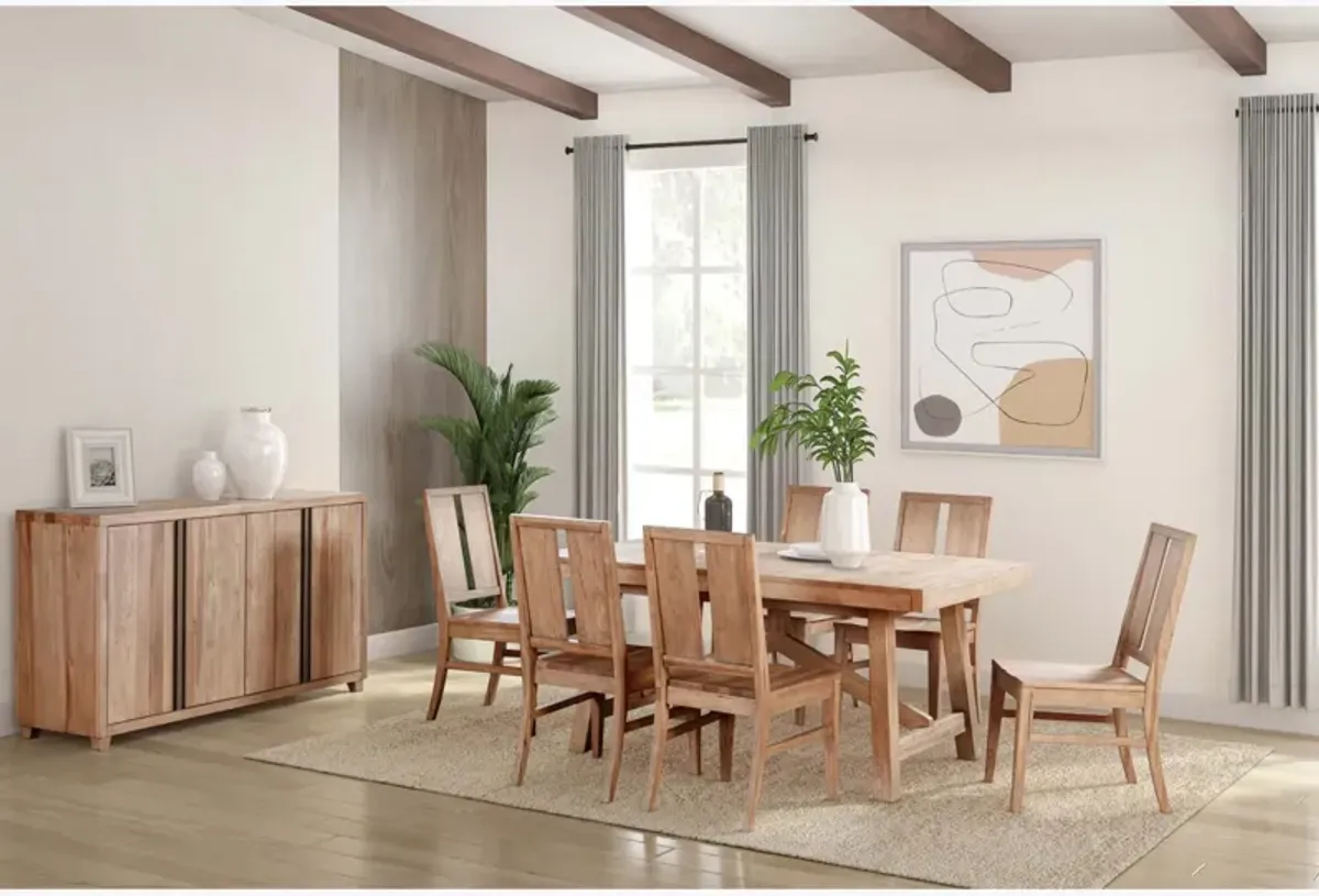 Casual Loft 7 Piece Dining Set (Table with 6 Wood Side Chairs)