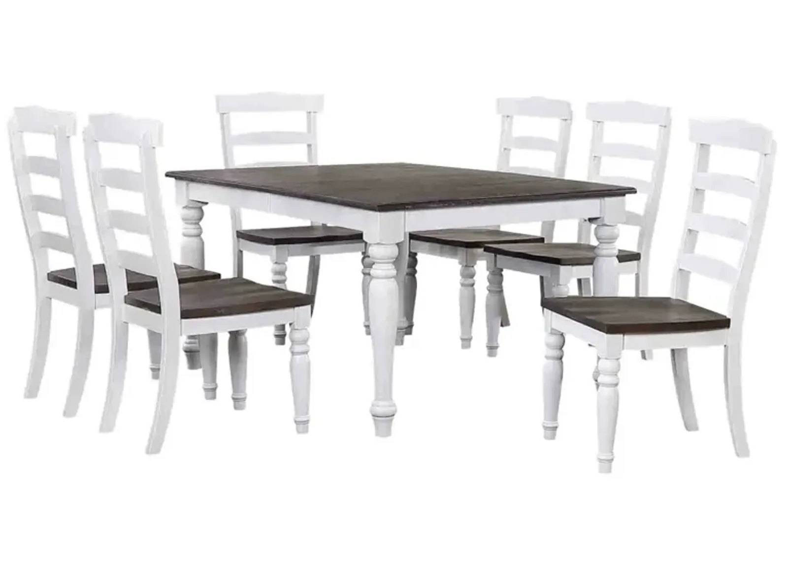 French Country 7 Piece Dining Set (Rectangular Table with 6 Side Chairs)