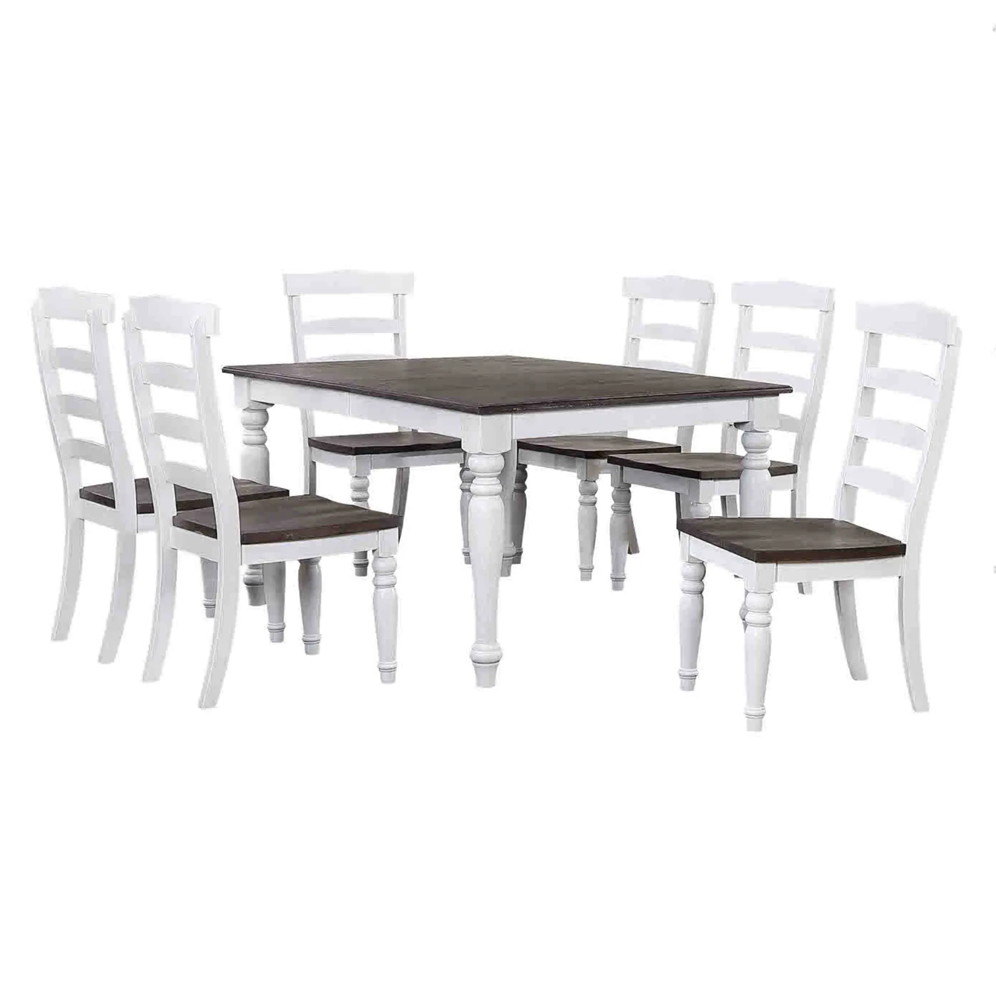 French Country 7 Piece Dining Set (Rectangular Table with 6 Side Chairs)