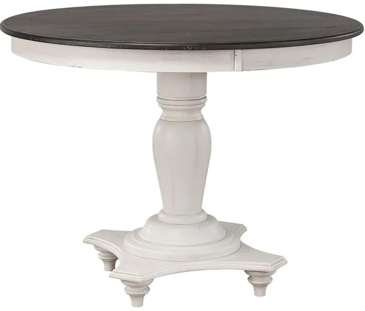 French Country 5 Piece Counter Set (Round Table with 4 Stools)